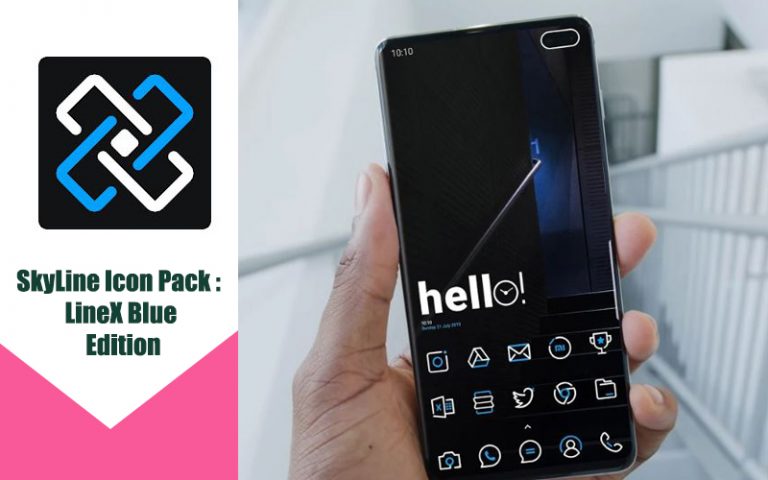 Linex Blue SkyLine Icon Pack: LineX Blue Edition - Gadget 400