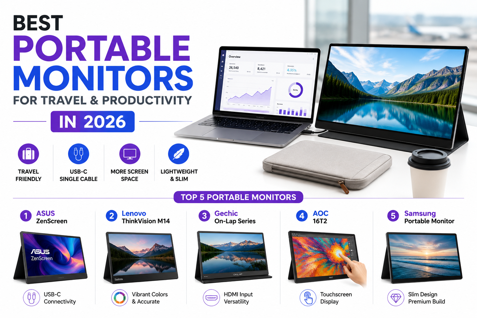 Best Portable Monitors for Travel and Productivity in 2026